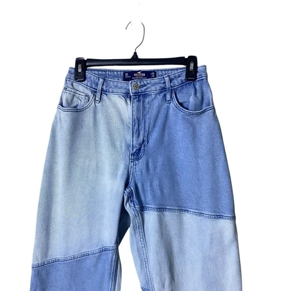 Y2K Hollister Womens Patchwork Ultra High Rise Dad Jeans Size 26 Festival Boho - Picture 4 of 10